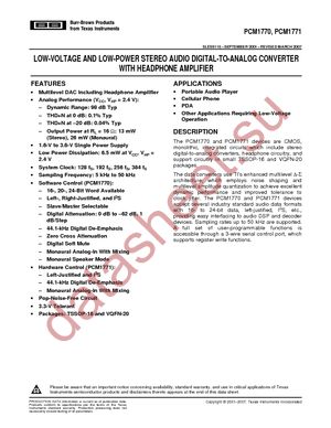 PCM1771RGA datasheet  